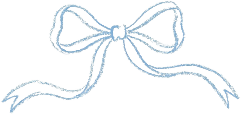 Blue ribbon bow tie
